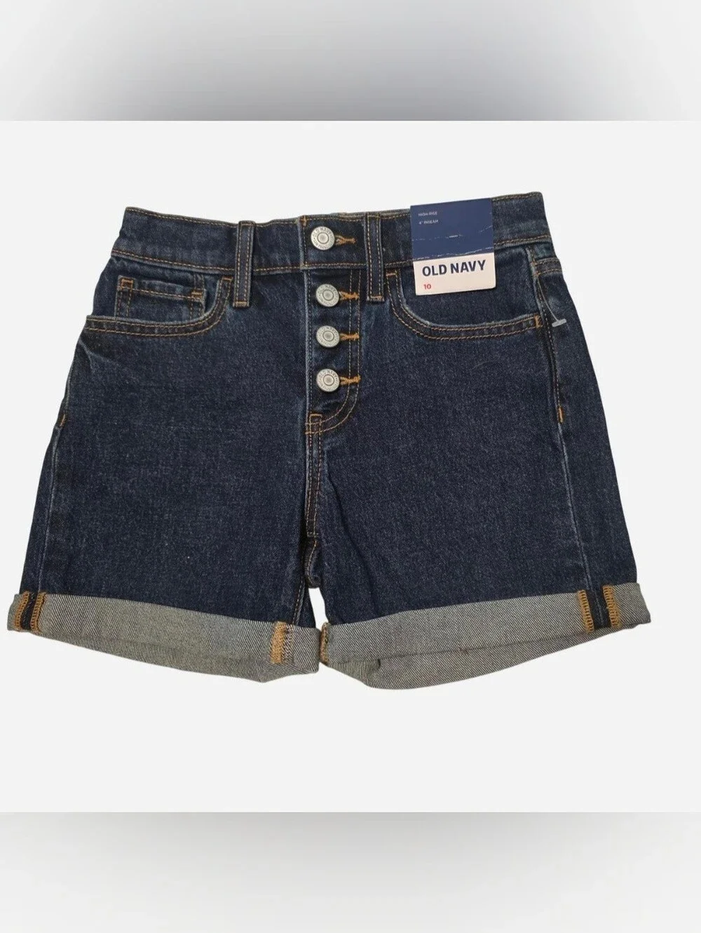 Old Navy Girls' Dark Blue Hi-Rise Denim Shorts - 10- NWT